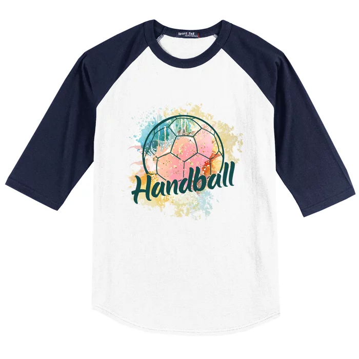 Colorful Handball Player Sport Ball Handball Gift Baseball Sleeve Shirt