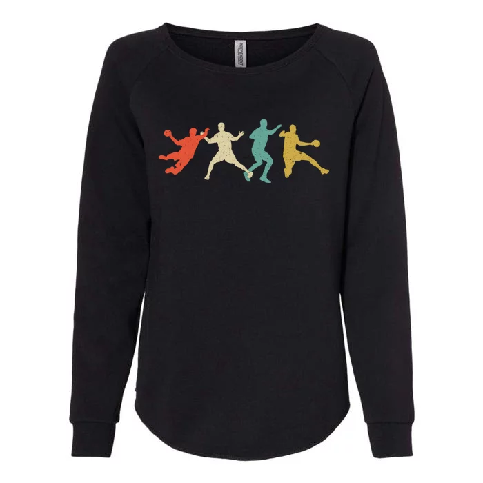 Colorful Handball Players Handball Team Handball Gift Womens California Wash Sweatshirt