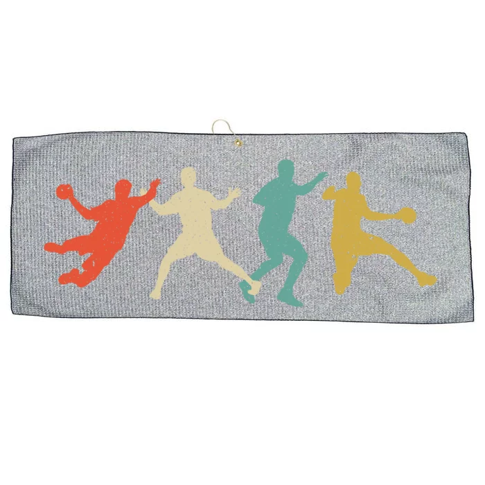 Colorful Handball Players Handball Team Handball Gift Large Microfiber Waffle Golf Towel