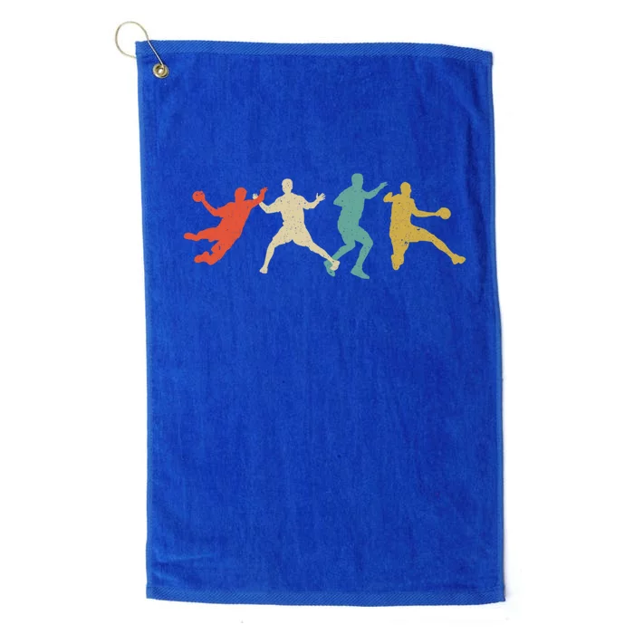 Colorful Handball Players Handball Team Handball Gift Platinum Collection Golf Towel