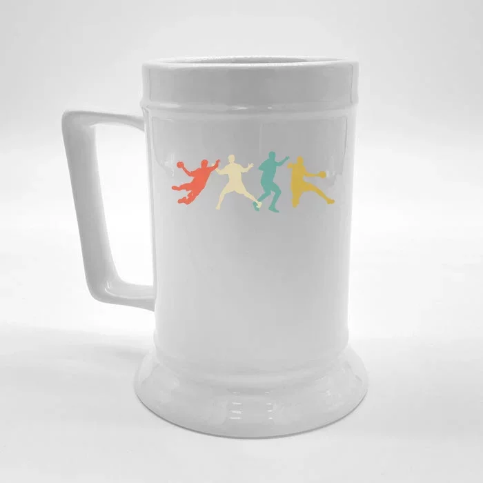 Colorful Handball Players Handball Team Handball Gift Front & Back Beer Stein