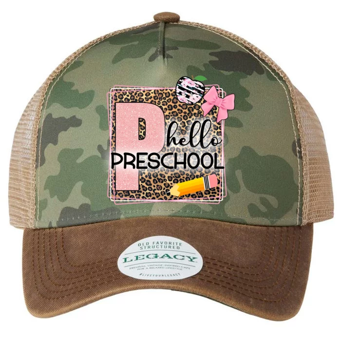 Cute Hello Pre School Teachers Students Legacy Tie Dye Trucker Hat