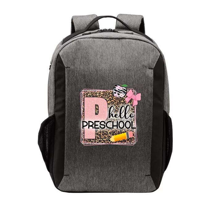 Cute Hello Pre School Teachers Students Vector Backpack