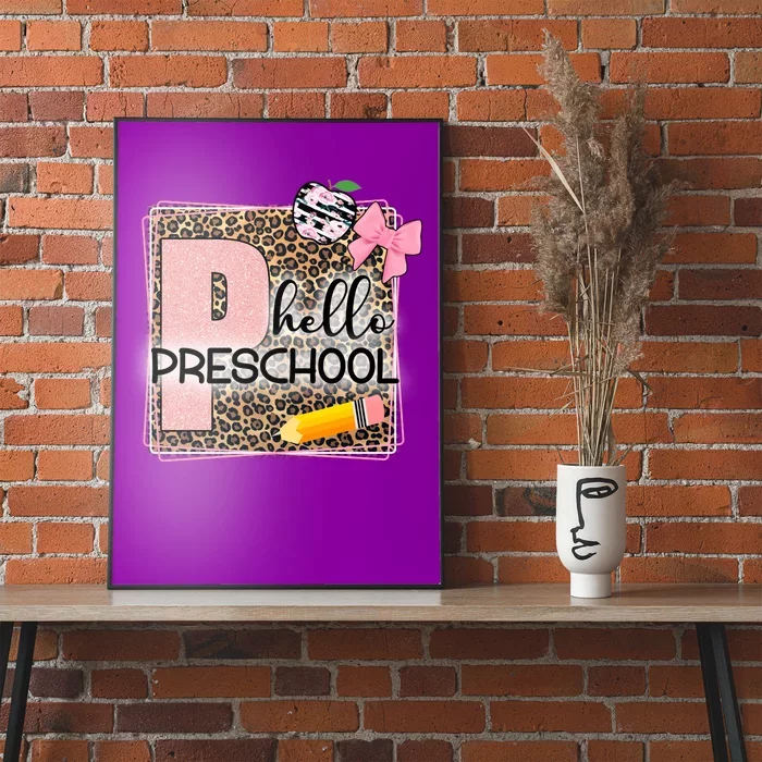 Cute Hello Pre School Teachers Students Poster