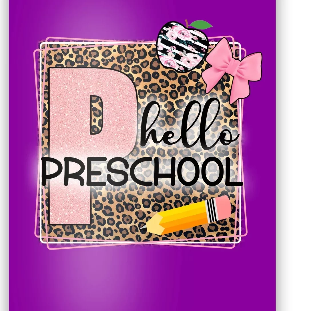 Cute Hello Pre School Teachers Students Poster