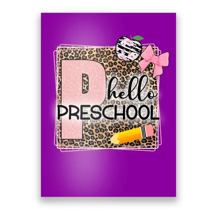 Cute Hello Pre School Teachers Students Poster