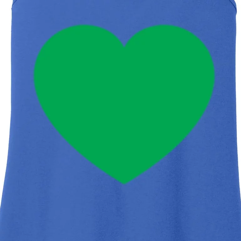 Cute Heart Pocket Print Cerebral Palsy Green Ribbon Gift Ladies Essential Tank