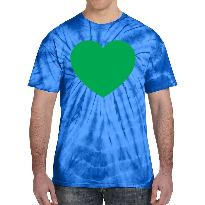 Cute Heart Pocket Print Cerebral Palsy Green Ribbon Gift Tie-Dye T-Shirt