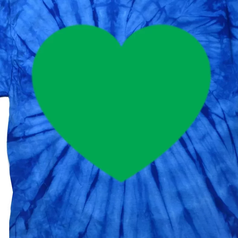 Cute Heart Pocket Print Cerebral Palsy Green Ribbon Gift Tie-Dye T-Shirt