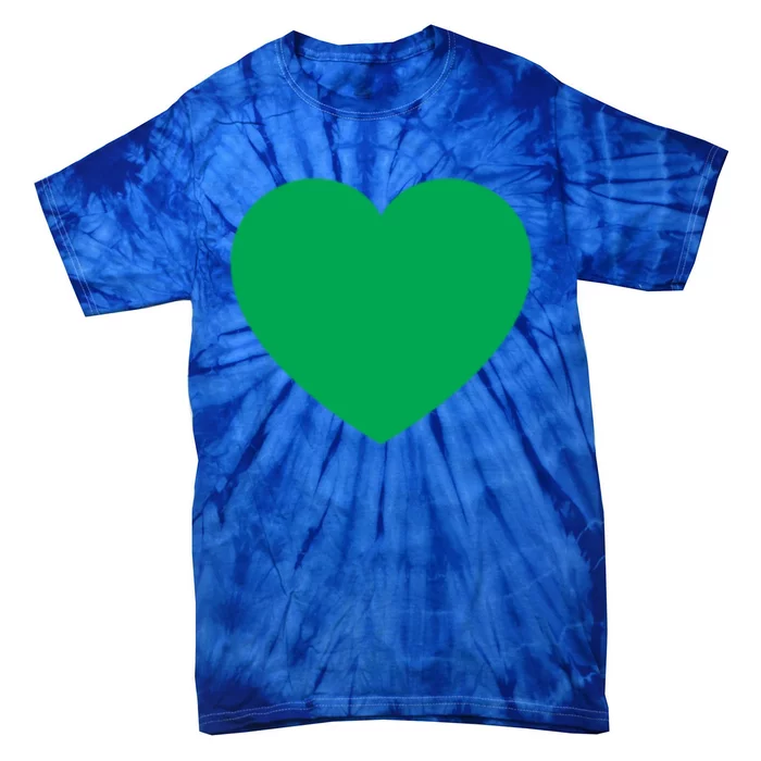 Cute Heart Pocket Print Cerebral Palsy Green Ribbon Gift Tie-Dye T-Shirt