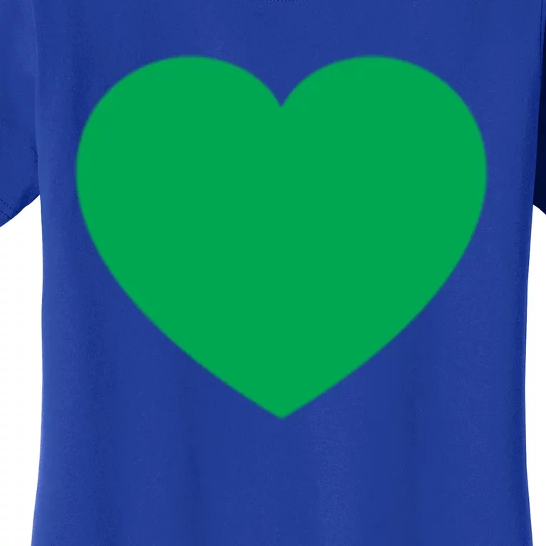 Cute Heart Pocket Print Cerebral Palsy Green Ribbon Gift Women's T-Shirt