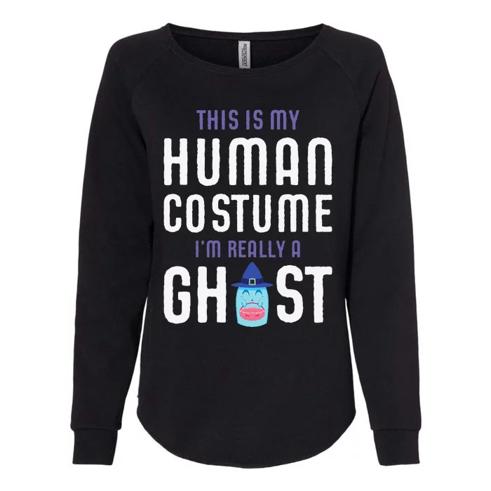 Cute Halloween Party Costume Gift Idea Spooky Ghost Womens California Wash Sweatshirt