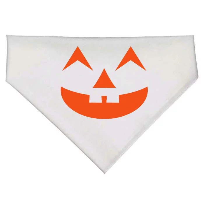 Creepy Halloween Pumpkin Face Halloween Jack O Lanterns USA-Made Doggie Bandana