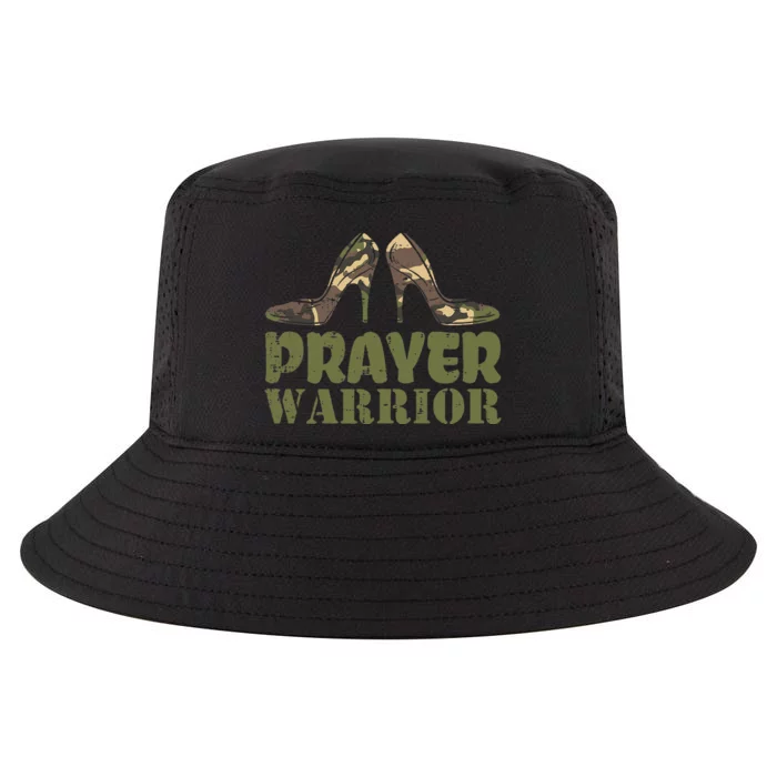 Camo Heels Prayer Warrior Faith God Jesus Christian Cool Comfort Performance Bucket Hat