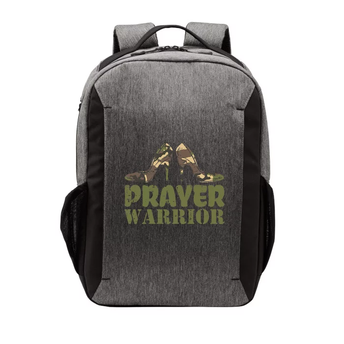 Camo Heels Prayer Warrior Faith God Jesus Christian Vector Backpack