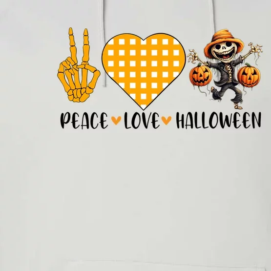 Cute Halloween Peace Love And Gnome Fall Gift Performance Fleece Hoodie