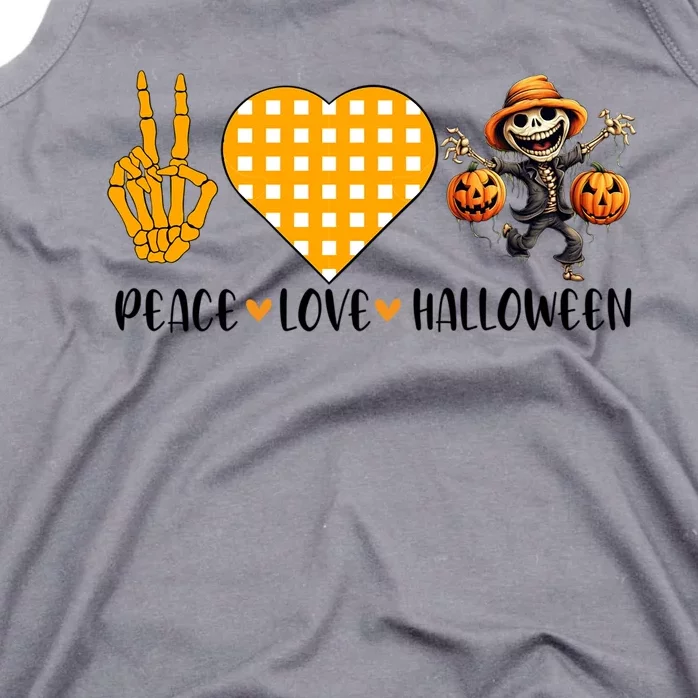 Cute Halloween Peace Love And Gnome Fall Gift Tank Top