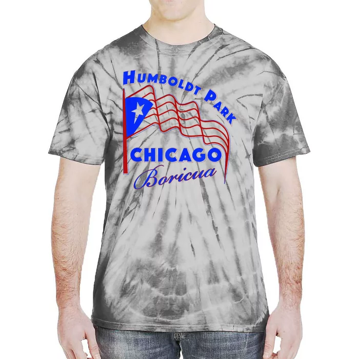 Chicago Humboldt Park Neighborhood Design Puerto Rican Tie-Dye T-Shirt