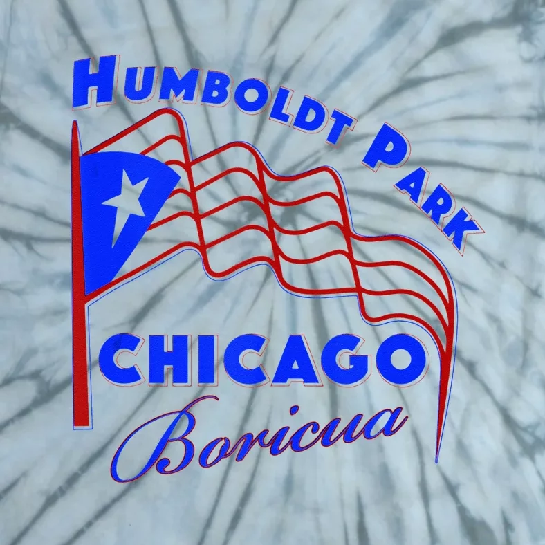 Chicago Humboldt Park Neighborhood Design Puerto Rican Tie-Dye T-Shirt