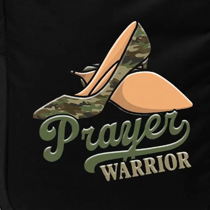 Camo Heels Prayer Warrior Faith God Jesus Christian Impact Tech Backpack