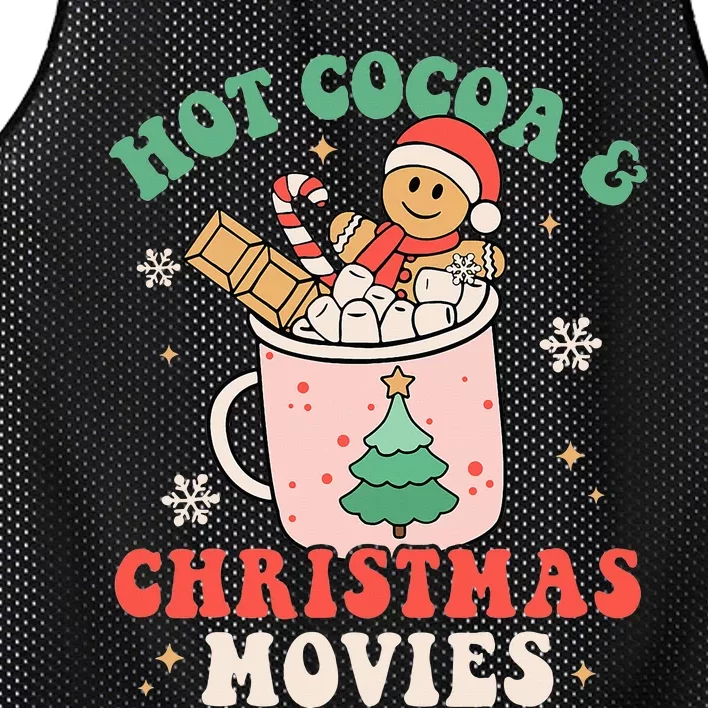 Cozy Holiday Pajama Set with Hot Cocoa and Christmas Movies Mesh Reversible Basketball Jersey Tank