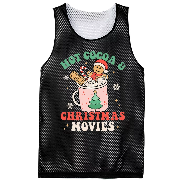 Cozy Holiday Pajama Set with Hot Cocoa and Christmas Movies Mesh Reversible Basketball Jersey Tank