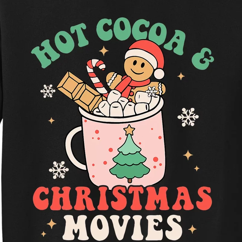 Cozy Holiday Pajama Set with Hot Cocoa and Christmas Movies Tall Sweatshirt