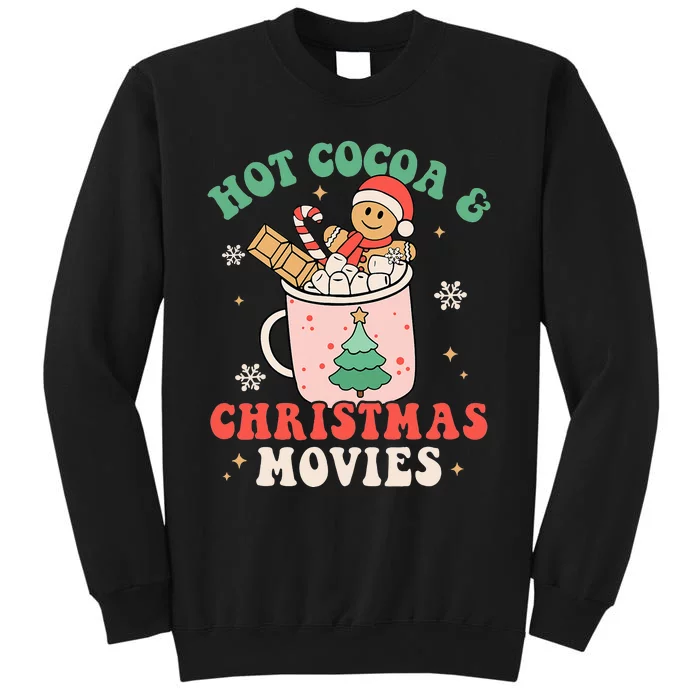 Cozy Holiday Pajama Set with Hot Cocoa and Christmas Movies Tall Sweatshirt