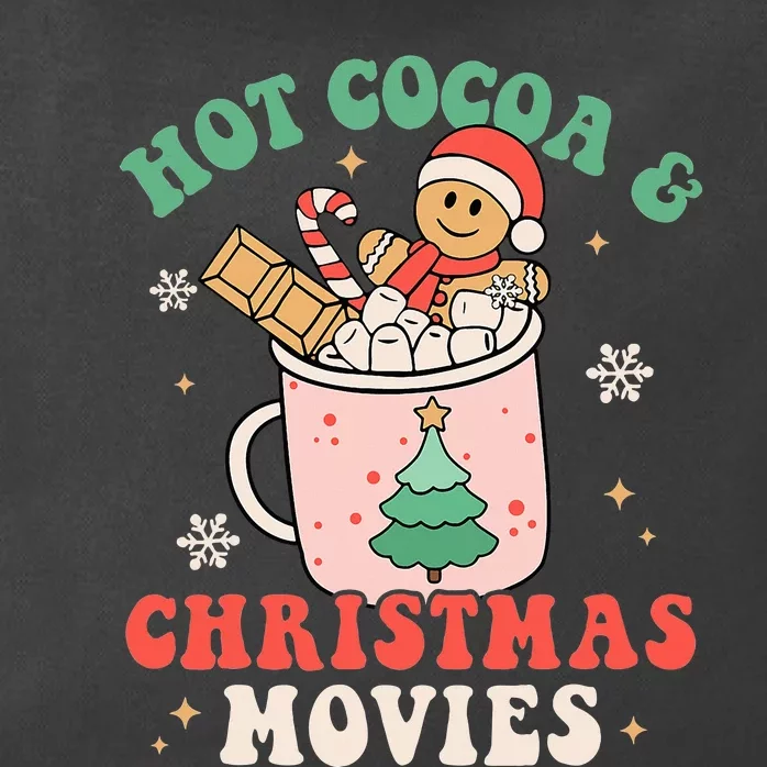 Cozy Holiday Pajama Set with Hot Cocoa and Christmas Movies Zip Tote Bag