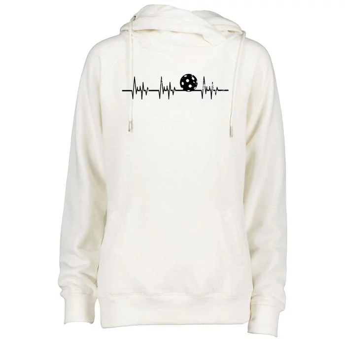 Cool Heartbeat Pickleball Great Gift For The Pickleball Lover Womens Funnel Neck Pullover Hood