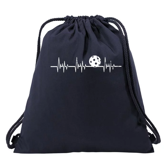 Cool Heartbeat Pickleball Great Gift For The Pickleball Lover Drawstring Bag