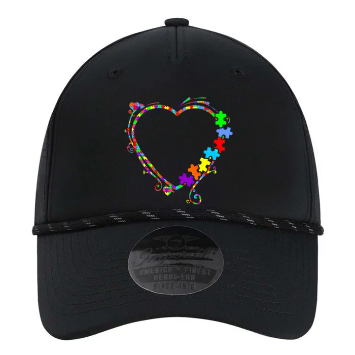 Colorful Heart Puzzle Piece Love Autism Awareness Themed Gift Performance The Dyno Cap