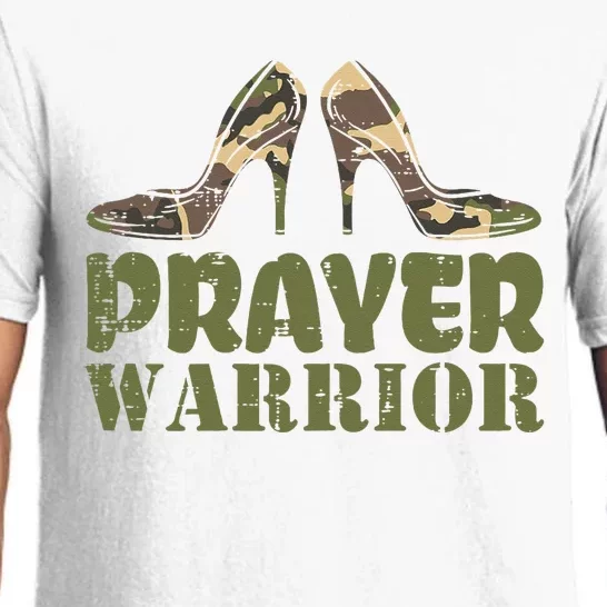 Camo Heels Prayer Warrior Faith God Jesus Christian Pajama Set