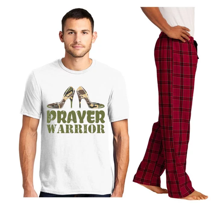 Camo Heels Prayer Warrior Faith God Jesus Christian Pajama Set