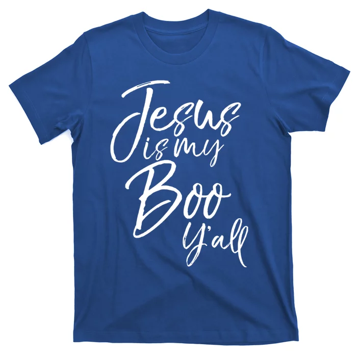 Christian Halloween Quote Jesus Is My Boo YAll Gift T-Shirt