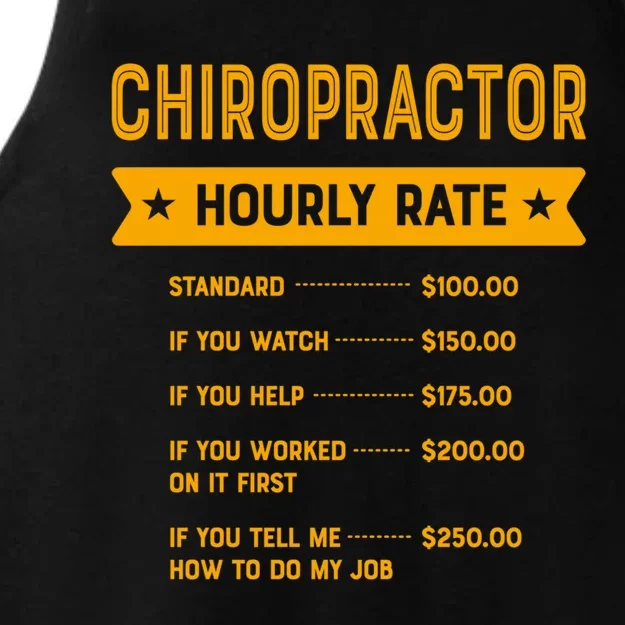 Chiropractor Hourly Rate Labour Day Chiropractic Workers Day Cool Gift Ladies Tri-Blend Wicking Tank