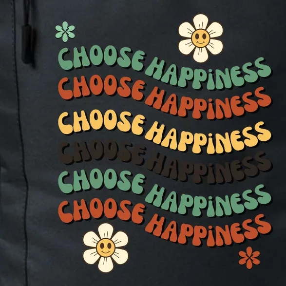 Choose Happiness Retro Sunflower Daily Commute Backpack