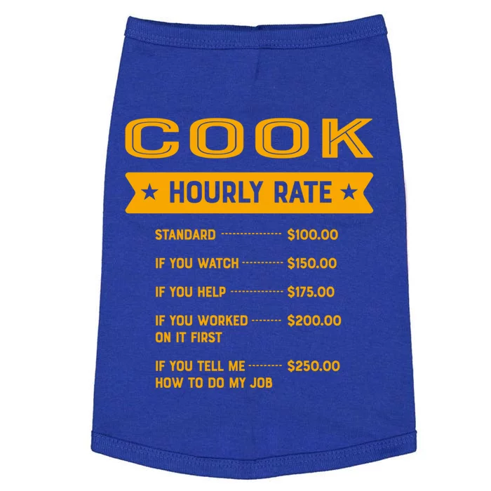 Cook Hourly Rate Labour Day Chef Workers Day Cooker Meaningful Gift Doggie Tank