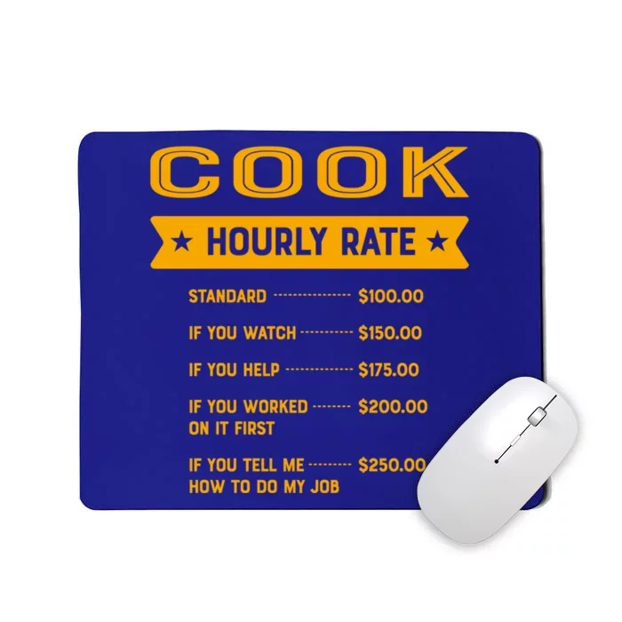 Cook Hourly Rate Labour Day Chef Workers Day Cooker Meaningful Gift Mousepad