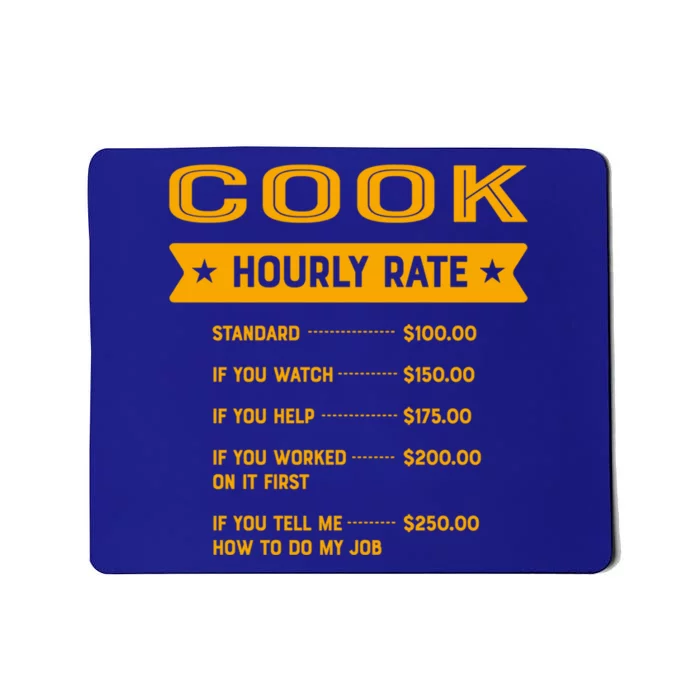 Cook Hourly Rate Labour Day Chef Workers Day Cooker Meaningful Gift Mousepad