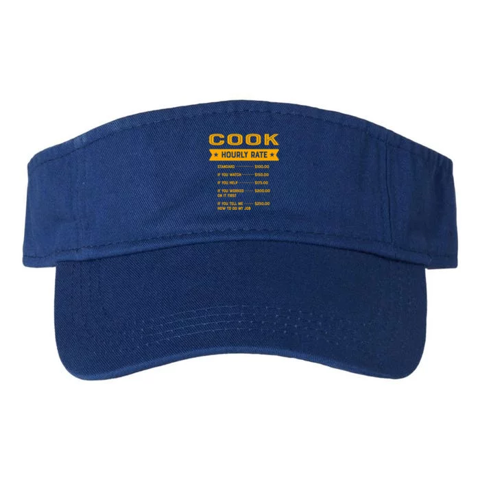 Cook Hourly Rate Labour Day Chef Workers Day Cooker Meaningful Gift Valucap Bio-Washed Visor