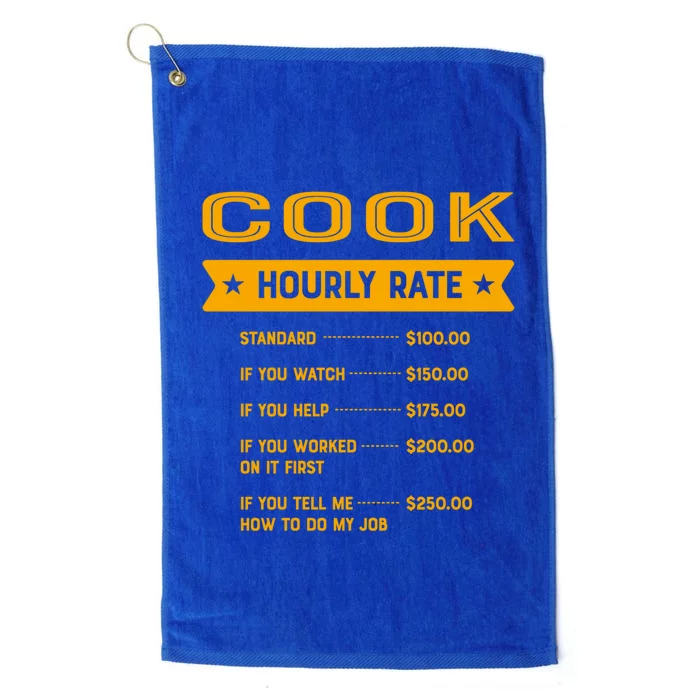 Cook Hourly Rate Labour Day Chef Workers Day Cooker Meaningful Gift Platinum Collection Golf Towel