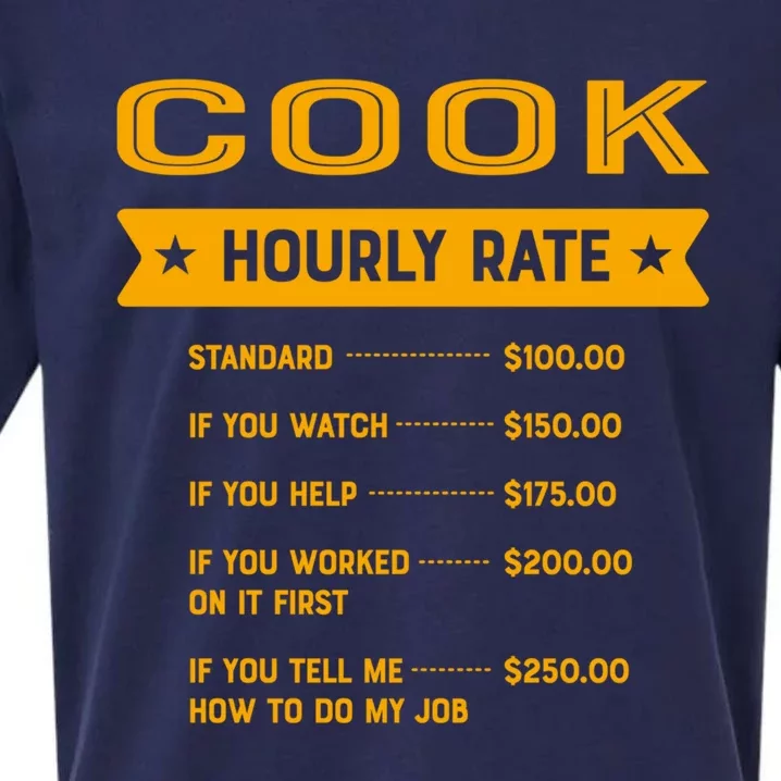 Cook Hourly Rate Labour Day Chef Workers Day Cooker Meaningful Gift Sueded Cloud Jersey T-Shirt