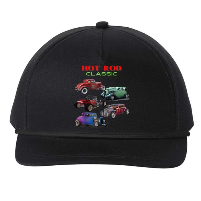 Classic Hot Rod Antique Car Snapback Five-Panel Rope Hat