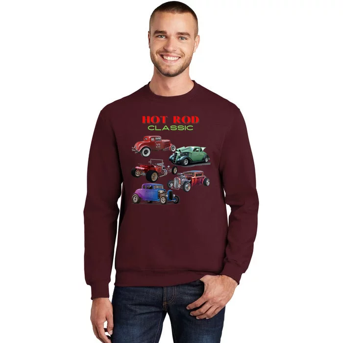 Classic Hot Rod Antique Car Tall Sweatshirt