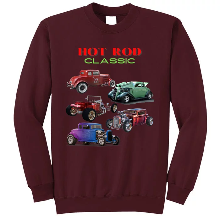 Classic Hot Rod Antique Car Tall Sweatshirt