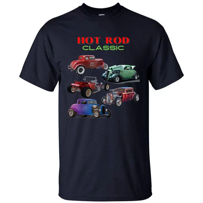 Classic Hot Rod Antique Car Tall T-Shirt