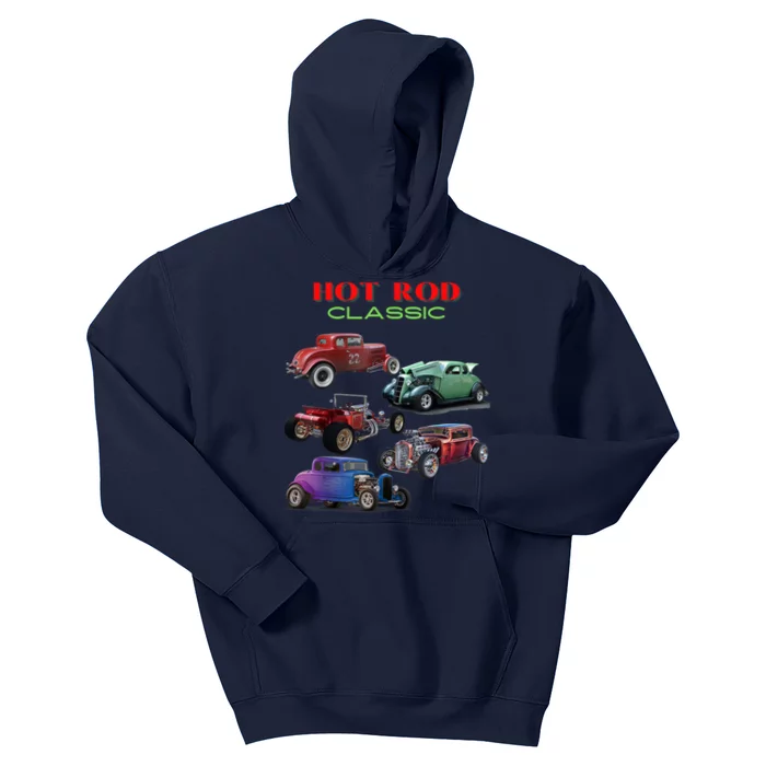 Classic Hot Rod Antique Car Kids Hoodie