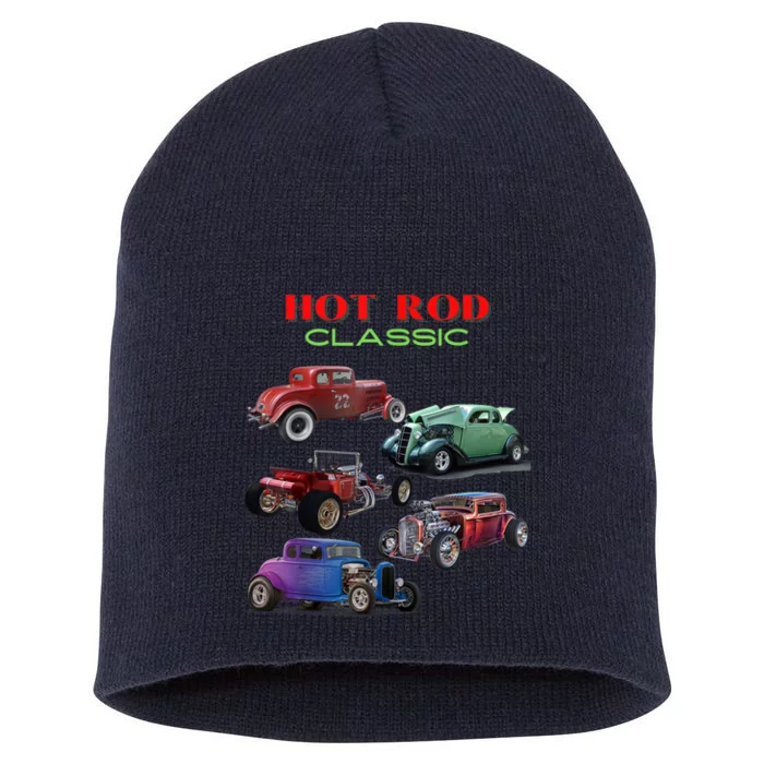 Classic Hot Rod Antique Car Short Acrylic Beanie