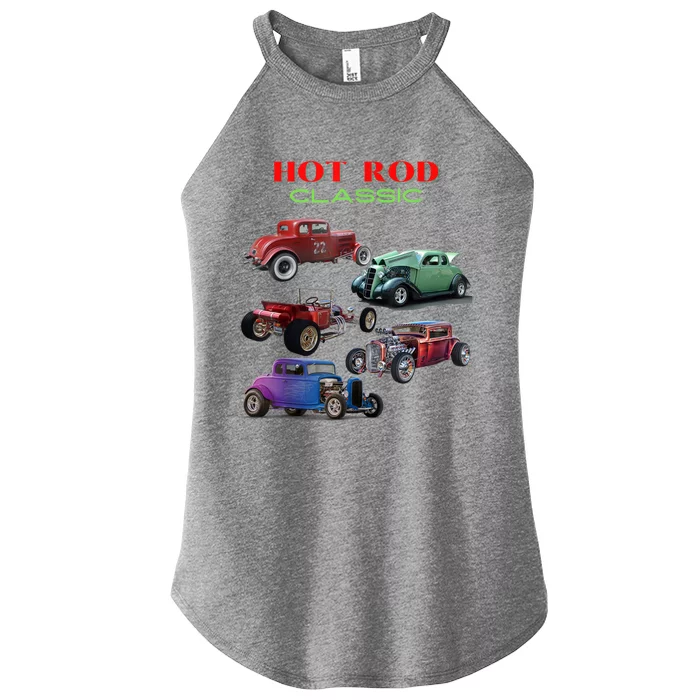 Classic Hot Rod Antique Car Women’s Perfect Tri Rocker Tank